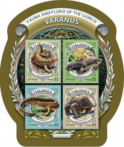 Poštovní známky Maledivy 2016 Varani Mi# 6454-57 Kat 11€