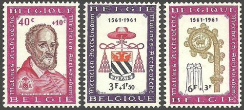 Potovn znmky Belgie 1961 Mechelen sdlem arcibiskupstv, 40. vro Mi# 1248-50