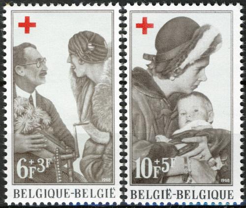 Potovn znmky Belgie 1968 erven k, krlovny Mi# 1509-10 - zvtit obrzek