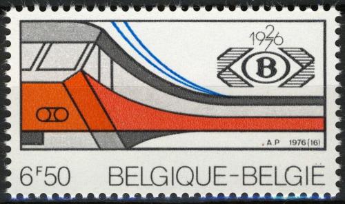 Poštovní známka Belgie 1976 Rychlovlak E-Lok BR 20 Mi# 1877