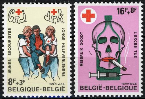Poštovní známky Belgie 1979 Èervený køíž Mi# 1973-74