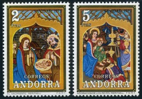Poštovní známky Andorra Šp. 1973 Vánoce Mi# 86-87