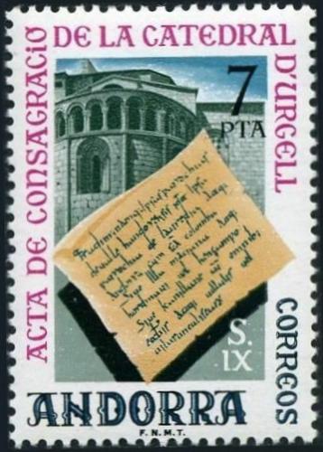 Poštovní známka Andorra Šp. 1975 Katedrála Sant Odò, La Seu d’Urgell Mi# 98