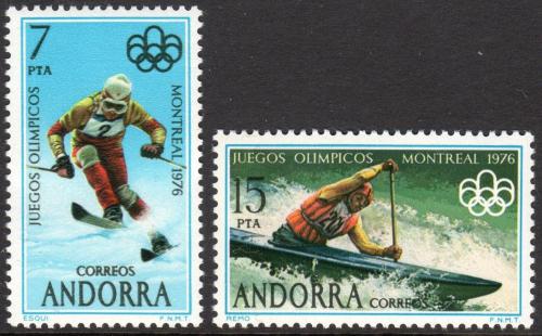 Poštovní známky Andorra Šp. 1976 Olympijské hry Mi# 103-04