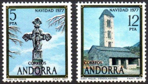 Poštovní známky Andorra Šp. 1977 Vánoce Mi# 109-10