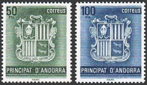 Poštovní známky Andorra Šp. 1982 Erb knížectví Mi# 157-58
