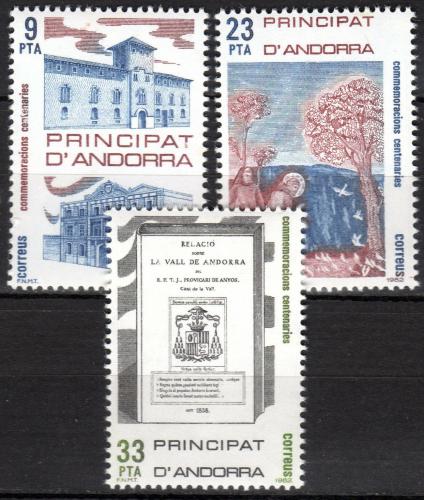 Poštovní známky Andorra Šp. 1982 Výroèí Mi# 160-62