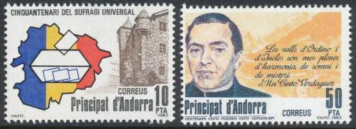 Poštovní známky Andorra Šp. 1983 Výroèí Mi# 168-69