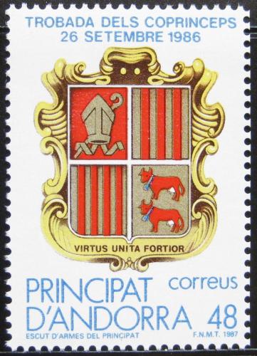 Poštovní známka Andorra Šp. 1987 Erb knížectví Mi# 192