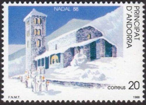 Potovn znmka Andorra p. 1988 Kostel St. Joan de Caselles, vnoce Mi# 204