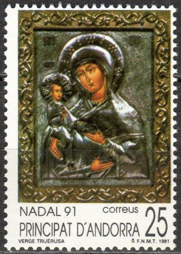 Poštovní známka Andorra Šp. 1991 Vánoce, Panna Marie Mi# 224