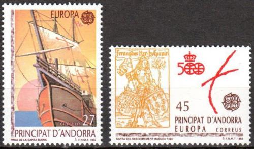 Poštovní známky Andorra Šp. 1992 Evropa CEPT, objevení Ameriky Mi# 226-27