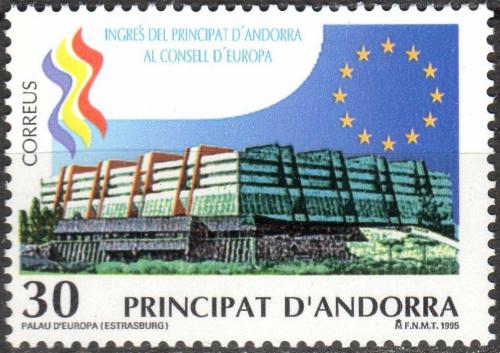 Poštovní známka Andorra Šp. 1995 Palais de l’Europe ve Štasburku Mi# 245