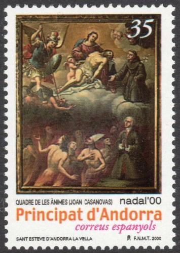 Poštovní známka Andorra Šp. 2000 Vánoce, umìní, Joan Casanovas Mi# 278