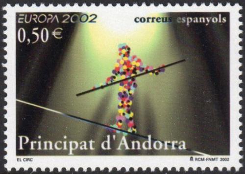 Poštovní známka Andorra Šp. 2002 Evropa CEPT, cirkus Mi# 290 Kat 15€