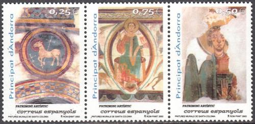 Poštovní známky Andorra Šp. 2002 Fresky Mi# 296-98