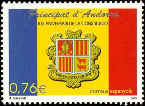 Poštovní známka Andorra Šp. 2003 Státní vlajka Mi# 300