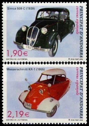 Poštovní známky Andorra Šp. 2004 Staré automobily Mi# 314-15