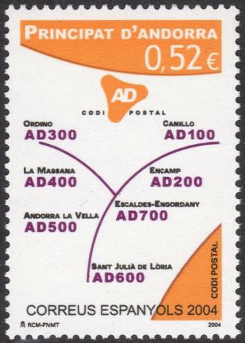 Poštovní známka Andorra Šp. 2004 Uvedení PSÈ Mi# 316