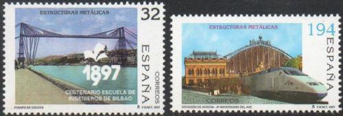 Poštovní známky Španìlsko 1997 Rychlovlak a most Mi# 3320-21