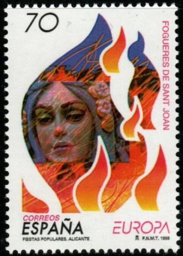 Poštovní známka Španìlsko 1998 Evropa CEPT, národní svátky Mi# 3383