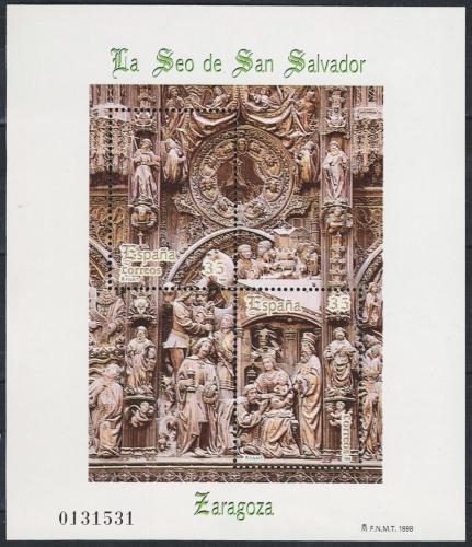 Potovn znmka panlsko 1998 Katedrla San Salvador v Zaragoze Mi# Block 73