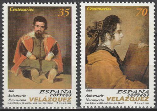 Poštovní známky Španìlsko 1999 Umìní, Diego Velázquez Mi# 3491-92
