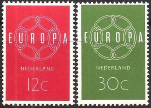 Poštovní známky Nizozemí 1959 Evropa CEPT Mi# 735-36 Kat 5€