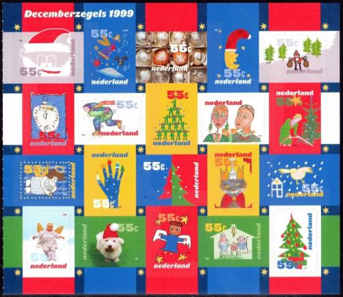 Poštovní známky Nizozemí 1999 Vánoce Mi# 1753-72 Bogen Kat 14€