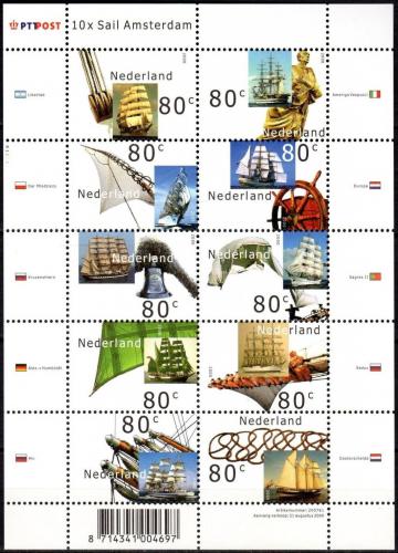 Poštovní známky Nizozemí 2000 Plachetnice Mi# 1807-16 Kat 10€