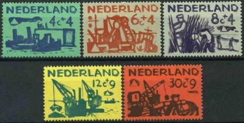 Poštovní známky Nizozemí 1959 Kulturní a sociální rozvoj Mi# 730-34 Kat 13€