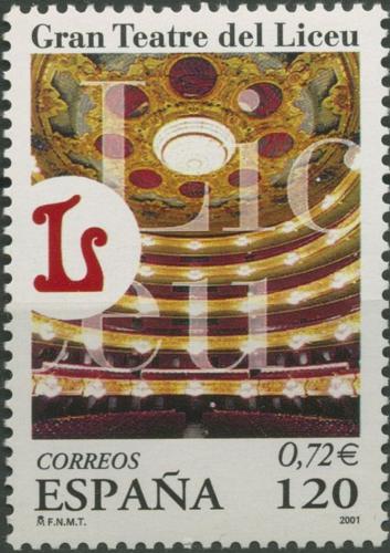 Poštovní známka Španìlsko 2001 Opera Gran Teatre del Liceu v Barcelonì Mi# 3627