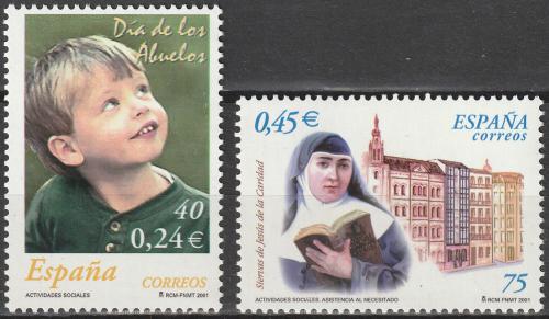 Poštovní známky Španìlsko 2001 Sociální aktivity Mi# 3647-48