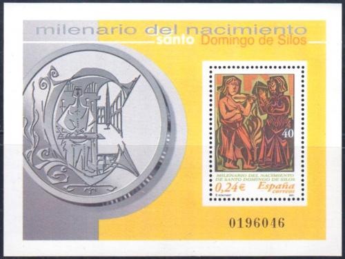 Poštovní známka Španìlsko 2001 Svatý Dominik ze Silos Mi# Block 99