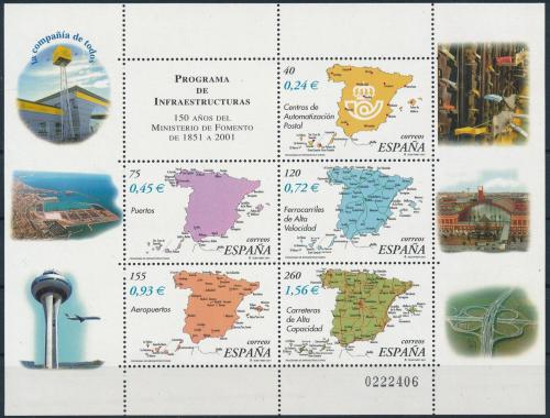 Poštovní známky Španìlsko 2001 Veøejné projekty Mi# Block 103