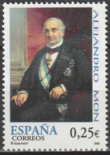 Poštovní známka Španìlsko 2002 Alejandro Mon y Menéndez, politik Mi# 3727