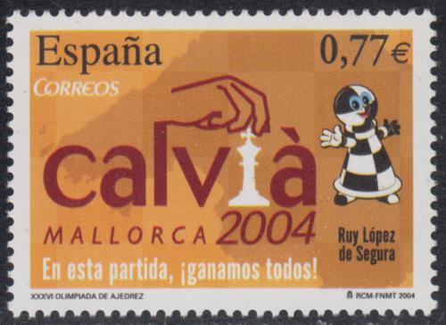 Poštovní známka Španìlsko 2004 Šachová olympiáda Mi# 3936