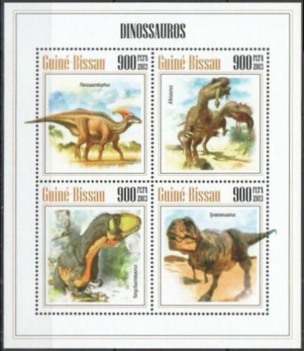 Poštovní známky Guinea-Bissau 2013 Dinosauøi Mi# 6914-17 Kat 14€