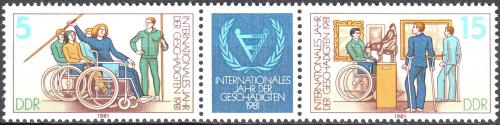 Poštovní známky DDR 1981 Mezinárodní rok postižených Mi# 2621-22
