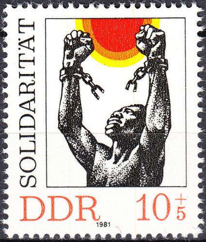 Poštovní známka DDR 1981 Mezinárodní solidarita Mi# 2648