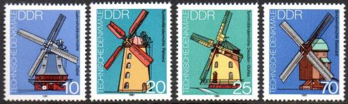 Poštovní známky DDR 1981 Vìtrné mlýny Mi# 2657-60