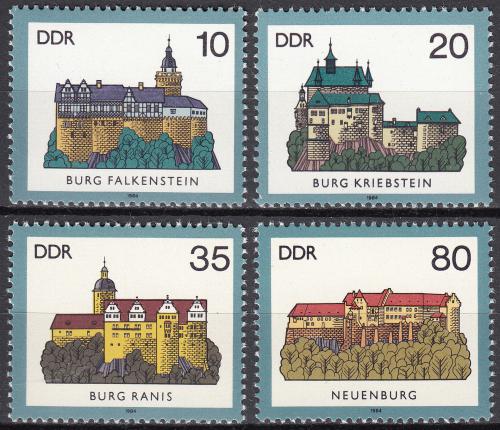 Poštovní známky DDR 1984 Hrady Mi# 2910-13