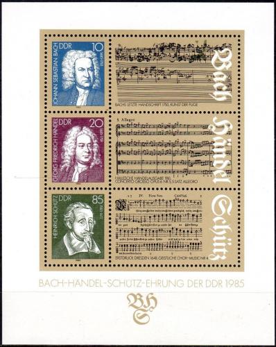 Poštovní známky DDR 1985 Hudební skladatelé Mi# Block 81