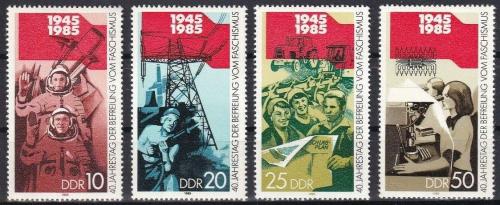 Poštovní známky DDR 1985 Osvobození, 40. výroèí Mi# 2941-44