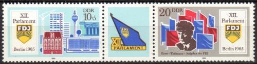 Poštovní známky DDR 1985 Parlament nìmecké mládeže Mi# 2947-48