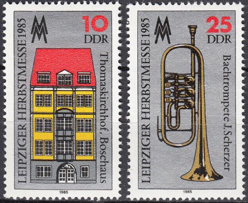 Poštovní známky DDR 1985 Lipský veletrh Mi# 2963-64