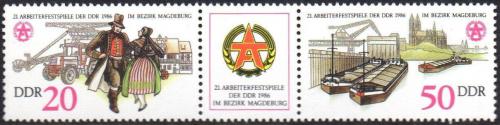 Poštovní známky DDR 1986 Hry pracujících Mi# 3028-29