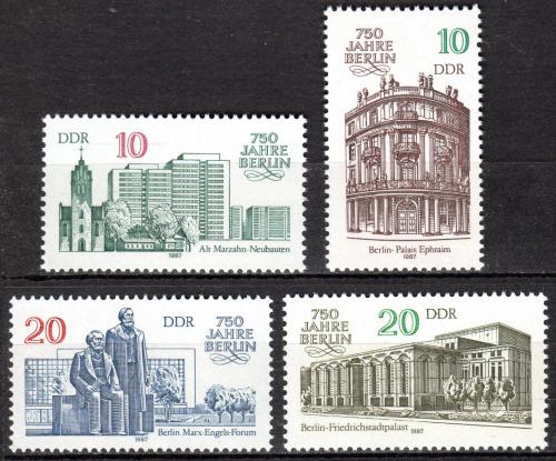 Poštovní známky DDR 1987 Založení Berlína Mi# 3075-78