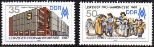 Poštovní známky DDR 1987 Lipský veletrh Mi# 3080-81