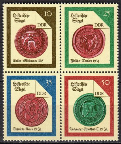 Poštovní známky DDR 1988 Historické peèetì Mi# 3156-59